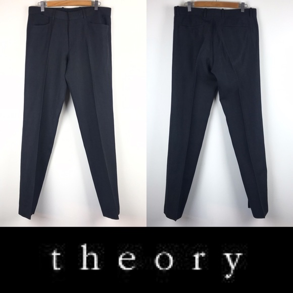 Theory Other - Men’s THEORY Black Wool Linen Zento Pants 33 x 34